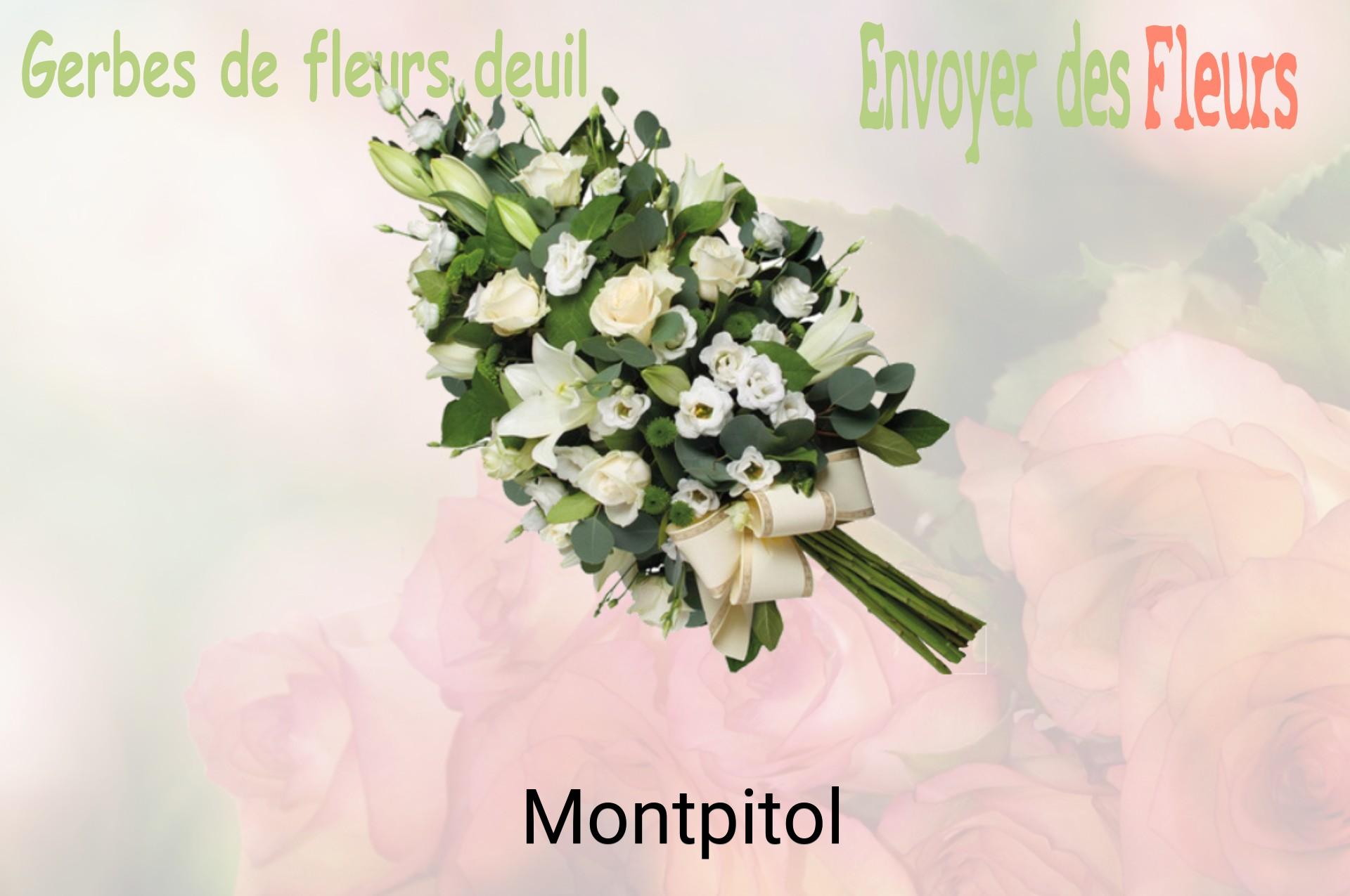 Gerbe de fleurs de deuil livrée à Montpitol